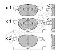 METELLI 22-0534-2 Plaquettes de frein