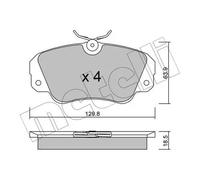 Plaquettes de frein 22-0538-0 METELLI pour OPEL OMEGA A OMEGA B OMEGA B Break