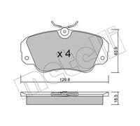Plaquettes de frein 22-0538-0 METELLI pour OPEL OMEGA A OMEGA B OMEGA B Break