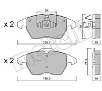 Plaquettes de frein 22-0548-1 METELLI pour PEUGEOT CITROËN