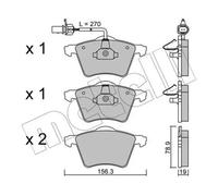 Plaquettes de frein 22-0550-0 METELLI pour VW SEAT FORD