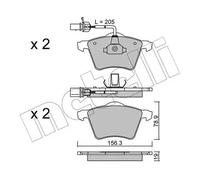 Plaquettes de frein 22-0550-1 METELLI pour VW TRANSPORTER T4 Autobus/Autocar