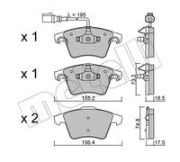Plaquettes de frein 22-0552-1 METELLI pour VW MULTIVAN T5 TRANSPORTER T5 Fourgon