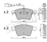 Plaquettes de frein 22-0552-2 METELLI pour VW TOUAREG
