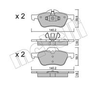 Plaquettes de frein 22-0555-0 METELLI pour MINI MINI MINI Décapotable