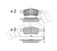 metelligroup 22-0556-0 - Made in Italy - Plaquettes de Frein