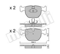 Plaquettes de frein 22-0559-0 METELLI pour BMW 5 X5 7 X3 5 Touring