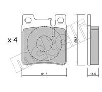 Plaquettes de frein 22-0567-0 METELLI pour MERCEDES-BENZ CHRYSLER