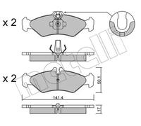 Plaquettes de frein 22-0571-0 METELLI pour MERCEDES-BENZ VW