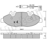 Plaquettes de frein 22-0575-0K METELLI pour MERCEDES-BENZ VIANO