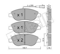 Kit De Plaquettes De Frein Frein À Disque Metelli 22-0577-0 pour Alfa Romeo Fiat