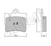 Plaquettes de frein 22-0597-0 METELLI pour MERCEDES-BENZ CLASSE S CLASSE S Coupé