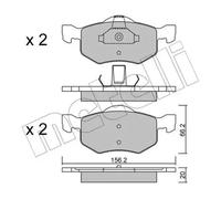 Plaquettes de frein 22-0609-0 METELLI pour FORD MAZDA