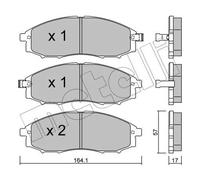 Plaquettes de frein 22-0611-0 METELLI pour NISSAN PICK UP NP300 PICKUP