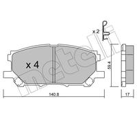 Plaquettes de frein 22-0618-0 METELLI pour LEXUS RX