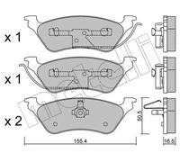 Plaquettes de frein 22-0625-0 METELLI pour CHRYSLER VOYAGER IV