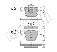 Plaquettes de frein 22-0644-4 METELLI pour BMW X5 X6