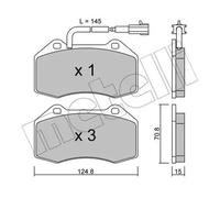 Plaquettes de frein 22-0651-1 METELLI pour ALFA ROMEO ABARTH