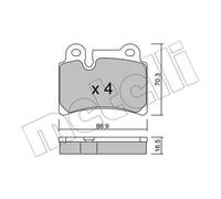 Plaquettes de frein 22-0660-0 METELLI pour VW TOUAREG
