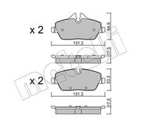 Plaquettes de frein 22-0664-0 METELLI pour MINI BMW