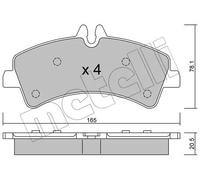 Plaquettes de frein 22-0674-0 METELLI pour MERCEDES-BENZ VW