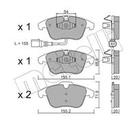 Plaquettes de frein 22-0675-1 METELLI pour VW AUDI SEAT