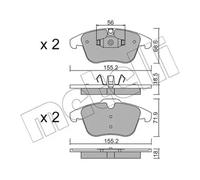 Plaquettes de frein 22-0675-5 METELLI pour CITROËN PEUGEOT