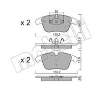 Plaquettes de frein 22-0675-5 METELLI pour PEUGEOT CITROËN