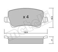 Plaquettes de frein 22-0676-0 METELLI pour FORD LAND ROVER VOLVO