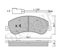 METELLI Plaquettes De Frein Ensemble De Plaquettes Avant Pour Ford Transit Bus