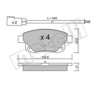 Plaquettes de frein 22-0681-0 METELLI pour FORD TRANSIT Autobus/Autocar