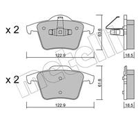 Plaquettes de frein 22-0688-0 METELLI pour VOLVO XC90 I