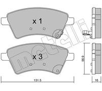Plaquettes de frein 22-0702-0 METELLI pour SUZUKI FIAT