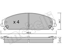 METELLI Bremsbelagsatz Avant 4 Pièces Pour Chrysler 300 C Touring Lancia Thema
