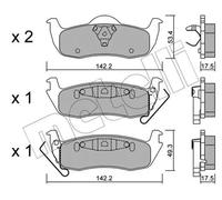 Plaquettes de frein 22-0720-0 METELLI pour JEEP GRAND CHEROKEE III COMMANDER