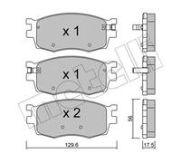 Plaquettes de frein 22-0724-0 METELLI pour HYUNDAI KIA