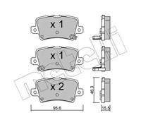 Plaquettes de frein 22-0729-0 METELLI pour HONDA CIVIC VIII Hatchback