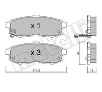Plaquettes de frein 22-0735-0 METELLI pour MAZDA MPV II