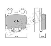 Plaquettes de frein 22-0758-0 METELLI pour LEXUS GS IS I IS SportCross