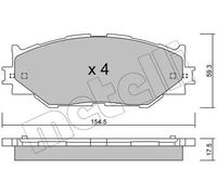 Plaquettes de frein 22-0760-0 METELLI pour LEXUS IS II IS III IS C