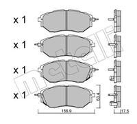 Plaquettes de frein 22-0763-0 METELLI pour SUBARU OUTBACK LEGACY IV TRIBECA