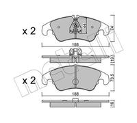 Plaquettes de frein 22-0775-0 METELLI pour AUDI A4 B8 A4 B8 Avant A5