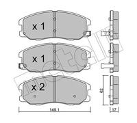 Plaquettes de frein 22-0778-0 METELLI pour OPEL CHEVROLET