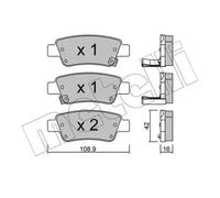 Plaquettes de frein 22-0790-0 METELLI pour HONDA CR-V III CR-V IV