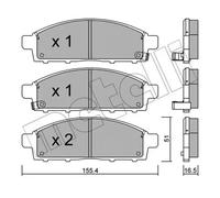 Plaquettes de frein 22-0791-0 METELLI pour FIAT MITSUBISHI