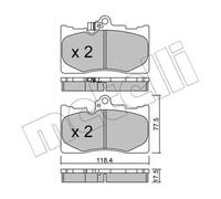 Plaquettes de frein 22-0799-0 METELLI pour LEXUS GS