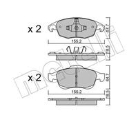 Plaquettes de frein 22-0800-0 METELLI pour CITROËN PEUGEOT DS