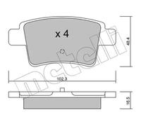 Plaquettes de frein 22-0801-0 METELLI pour CITROËN C4 PICASSO I Monospace