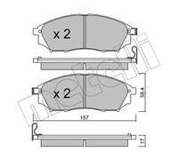 Plaquettes de frein 22-0819-0 METELLI pour INFINITI NISSAN RENAULT