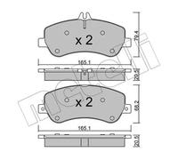 Plaquettes de frein 22-0825-0 METELLI pour MERCEDES-BENZ LK